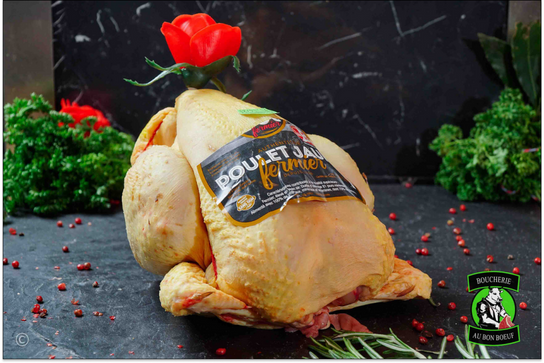 Poulet fermier effillé