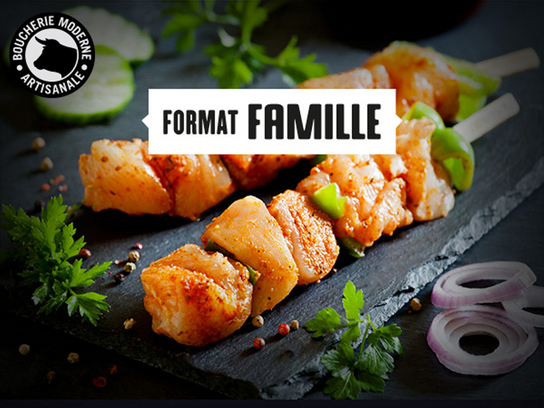Brochettes de veau marinées (format famille) - 2 kg