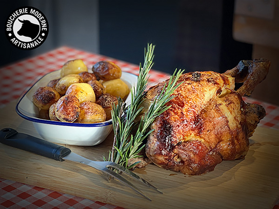 Poulet rôti Label Rouge + pommes de terre - 1,7 kg