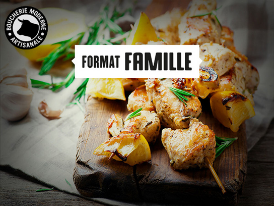 Brochette de poulet Thym/Citron (format famille) - 2 kg