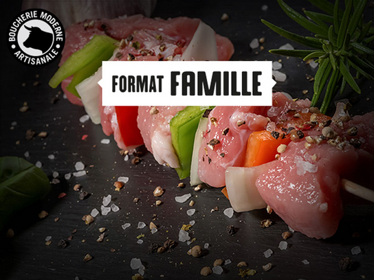 Brochettes de porc (format famille) - 2 kg