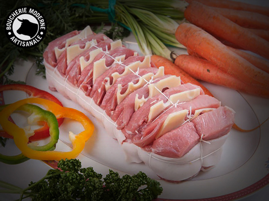 Rôti de veau bacon fromage - 1 kg