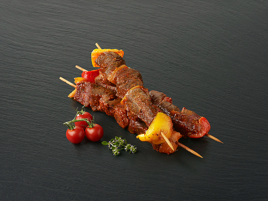 Brochette de boeuf "Viande BIO" sauce poivre