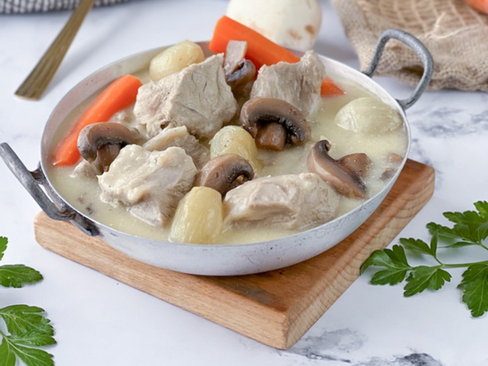 Blanquette de veau cuite