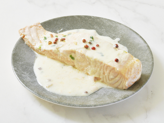 Pavé de saumon sauce champagne