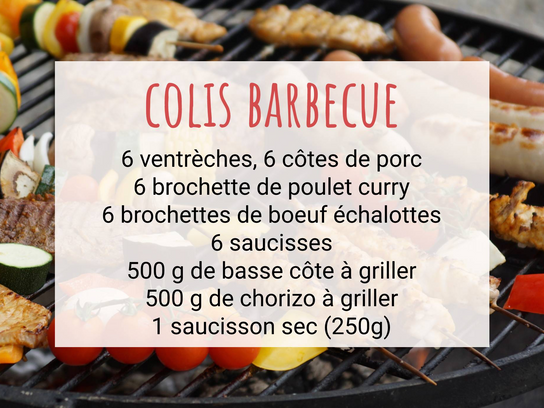 Colis Barbecue 60e (+ 1 bouteille de vin offerte)