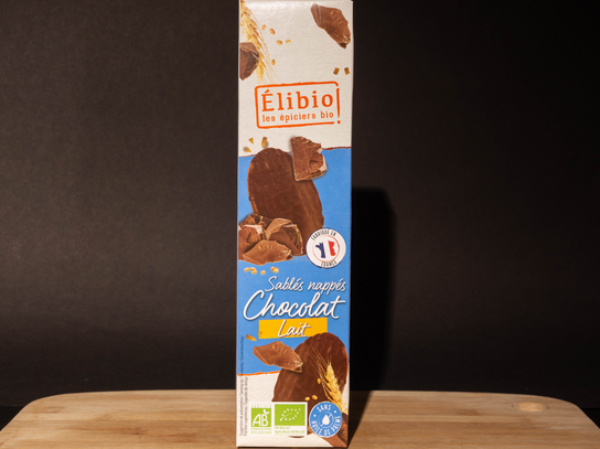 Sablés Nappés Chocolat Lait 200g Elibio