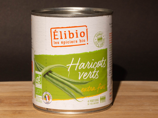 Haricots verts Extra Fins 800g Elibio