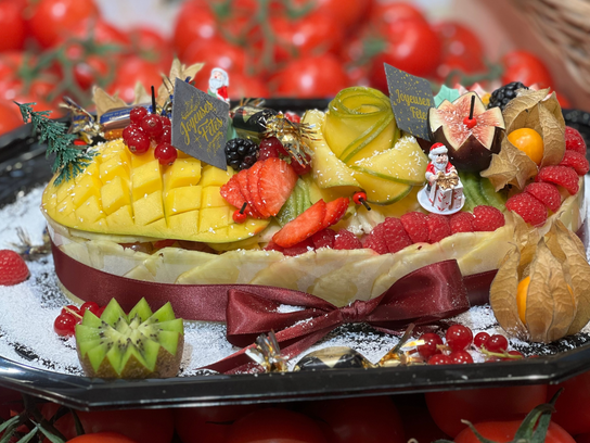 Bûche de Noël fruits frais