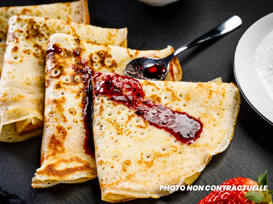Crêpe confiture de fraise