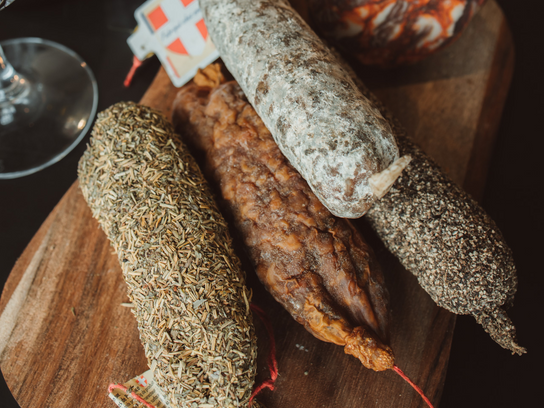 Saucisson sec fumé au bois de hêtre