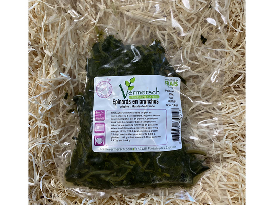 Épinards branches cuits 330g