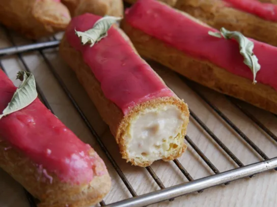 Eclair framboise verveine