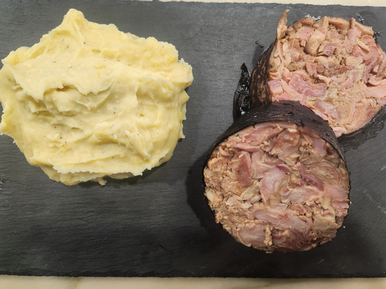andouille chaud + purée