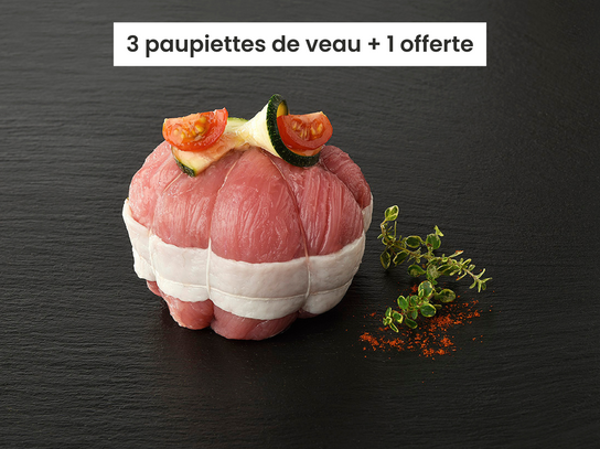 3 paupiettes de veau + 1 offerte "UNIQUEMENT LE DIMANCHE"
