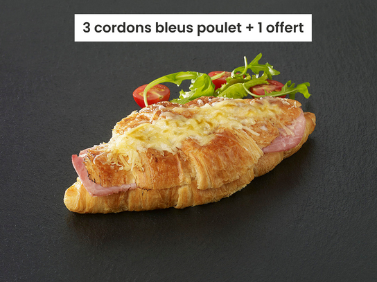 3 Croissants au jambon + 1 offert