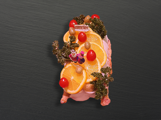 Rôti de Canette à l'Ananas et Griottes