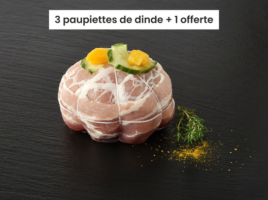 3 paupiettes de dinde + 1 offerte "UNIQUEMENT LE DIMANCHE"