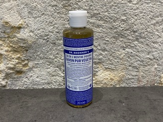 Savon liquide 240ml menthe poivrée Dr. Bronner's