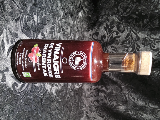 Vinaigre de vin rouge Charentais à la framboise
