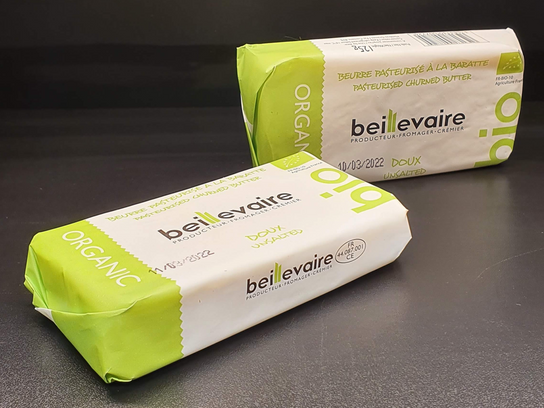 Beurre pasteurisé BIO doux Beillevaire