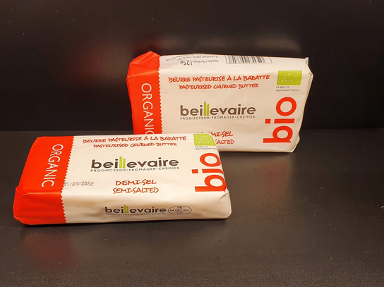 Beurre pasteurisé BIO demi-sel Beillevaire
