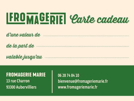 Carte cadeau - valeur 20 €