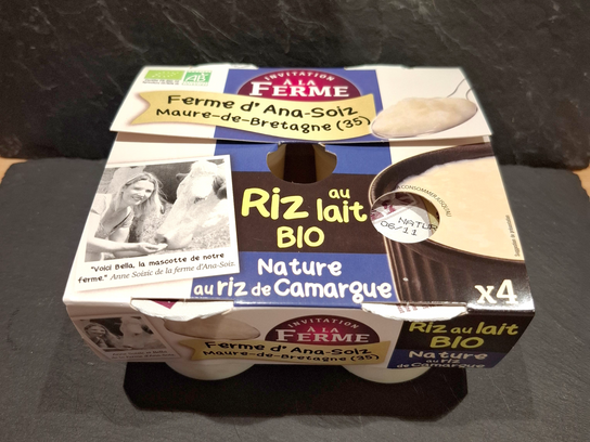 riz au lait bio nature x4
