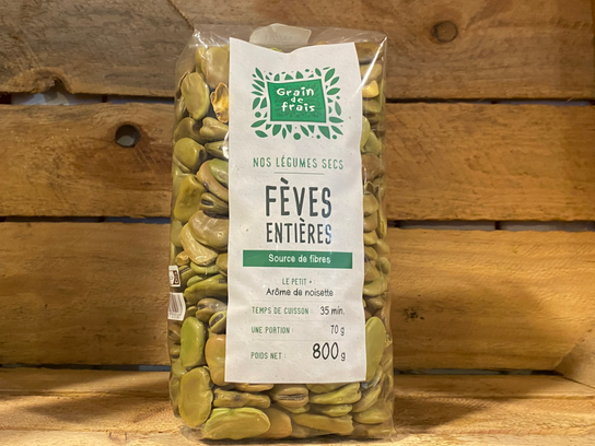 Fèves entières grain de frais 800g