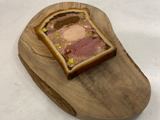 Pâté croûte de canard, foie gras et figues