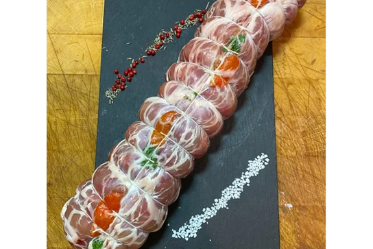 Rôti de lapin farci