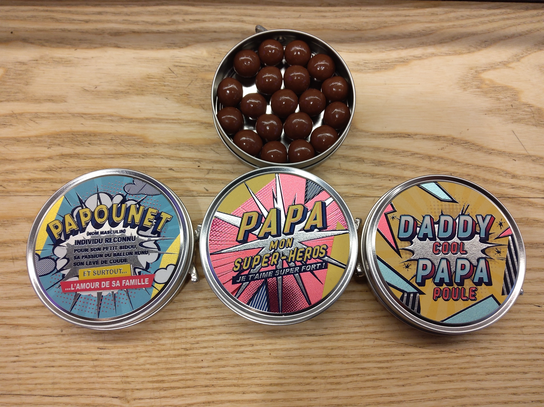 Bonbons de chocolat croustillant caramel