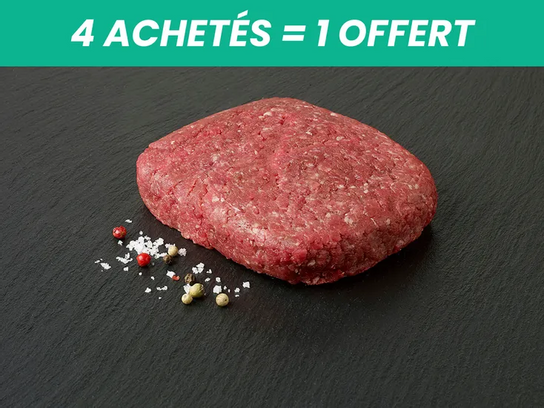 4 Biftecks hachés de bœuf de 200g + 1 offert de 200g