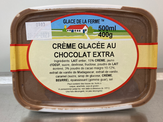Crème glacée au chocolat extra