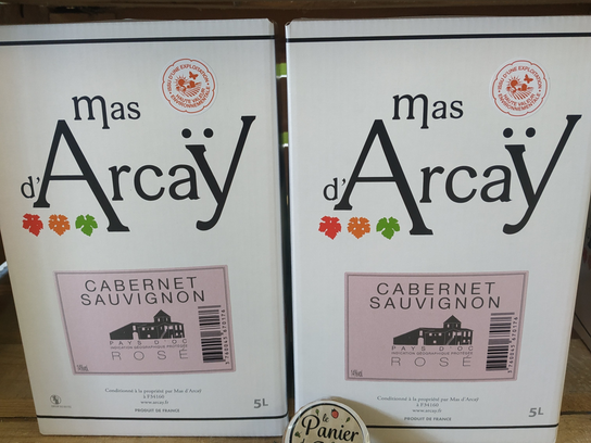 Cubi de vin rosé du Mas d'Arcay