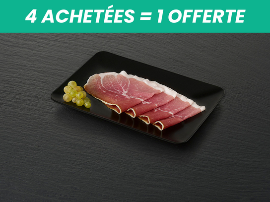 4 Tranches de 25g de jambon DE SAVOIE achetées + 1 offerte