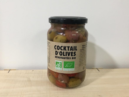 cocktail d'olives dénoyautées bio 160g