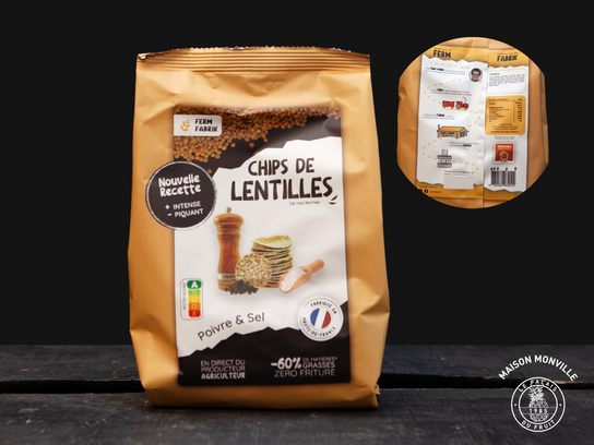 Chips de Lentilles, Poivre & Sel