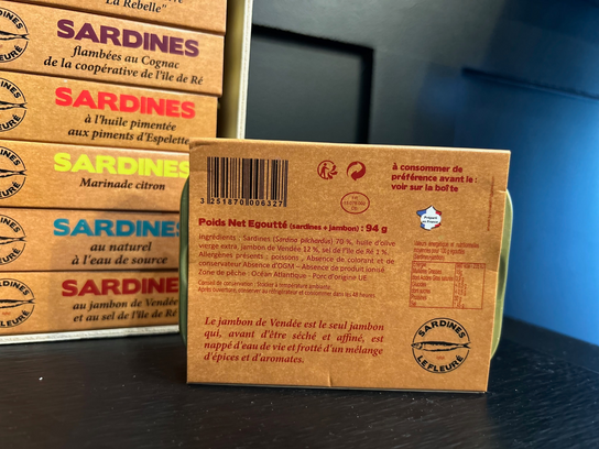 Sardines au jambon de Vendée et au sel de l'île de Ré