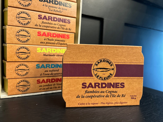 Sardines flamées au Cognac de la coopérative de l'île de Ré