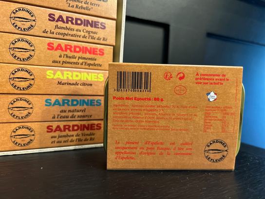 Sardines à l'huile pimentée aux piments d'Espelette