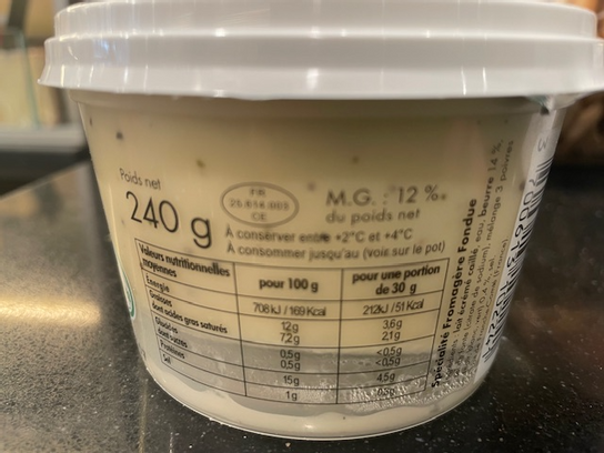 Cancoillotte vin jaune