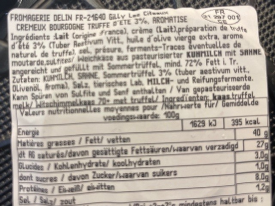 Crémeux Bourgogne à la truffe