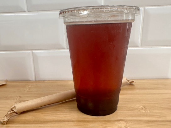 Bubble tea fraise bulle pomme verte