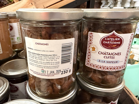 Chataignes Cuites à la vapeur