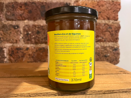 Bouillon d’os bio – Poule Curcuma