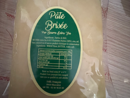 Pâte à tarte Brisée François