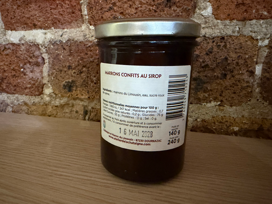 Marrons Confits au Sirop