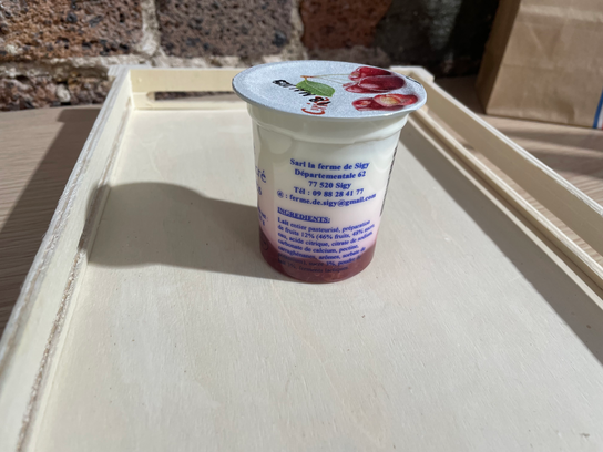 Yaourt brassé sucré Cerise  au lait de vache