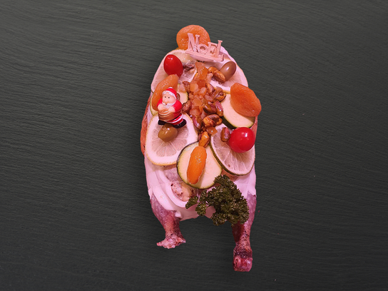 Chapon farci aux morilles